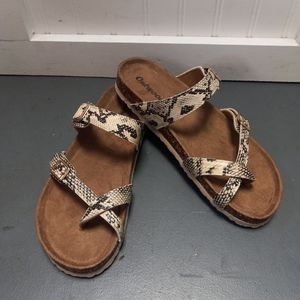 Outwoods snake skin sandals size 10